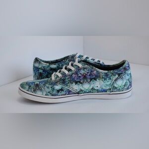 Vans Blue and Purple Floral Sneakers